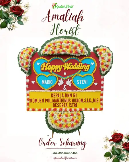 Papan Bunga Pernikahan Bunyu